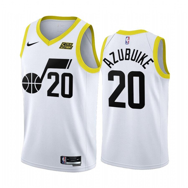 Men's Utah Jazz #20 Udoka Azubuike 2022/23 White Association Edition Stitched Basketball Jersey